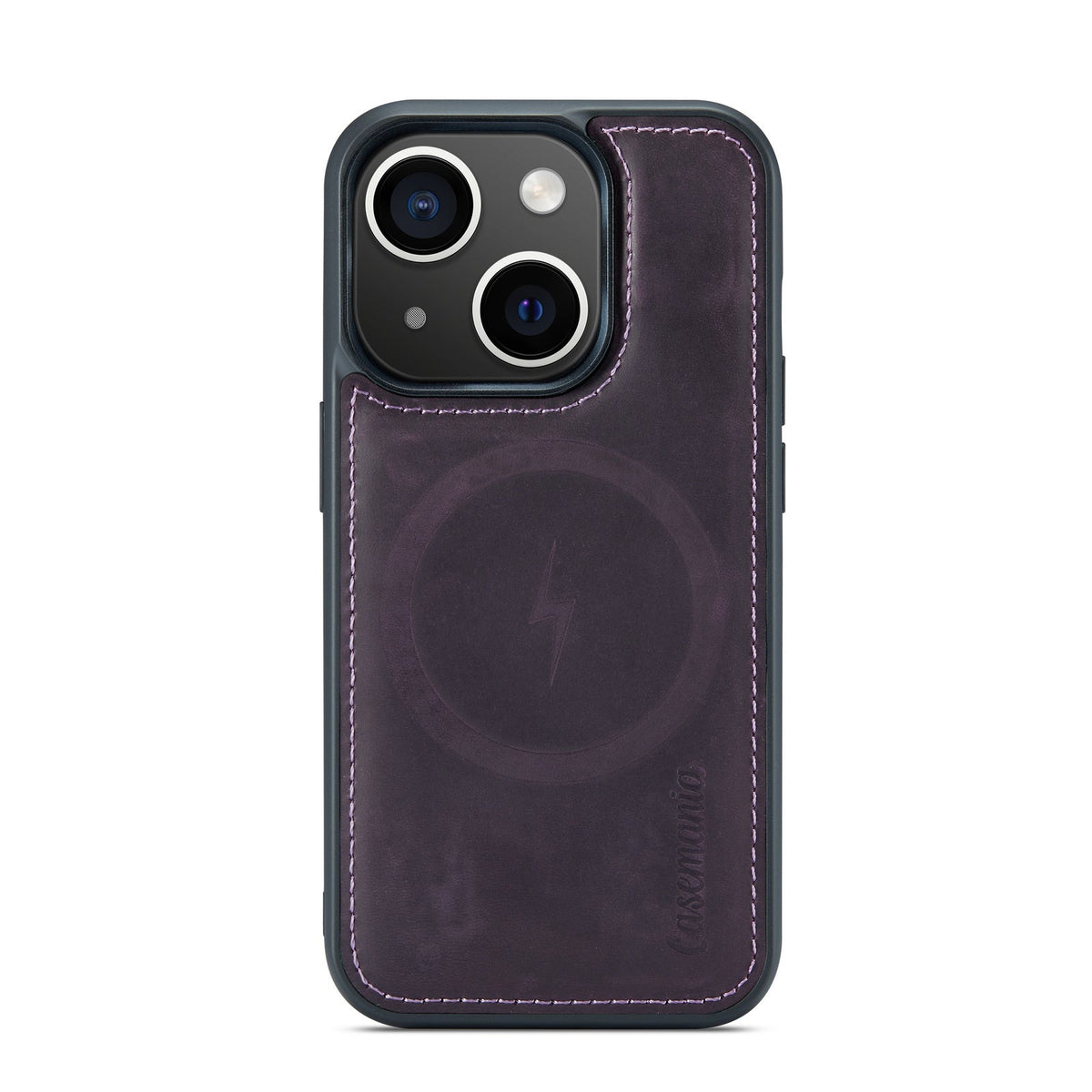iPhone 15 Hoesje - Dark Purple - 2 in 1 MagSafe Bookcase