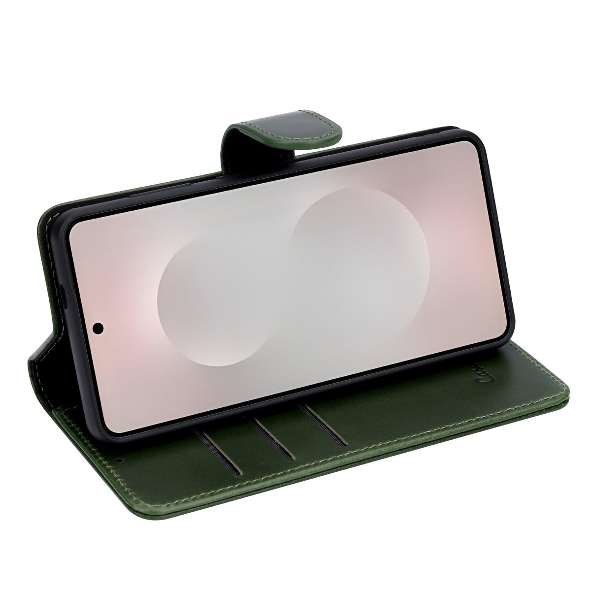 Samsung Galaxy S26 Hoesje - Forest Green - Echt Leren 2 in 1 MagSafe Bookcase