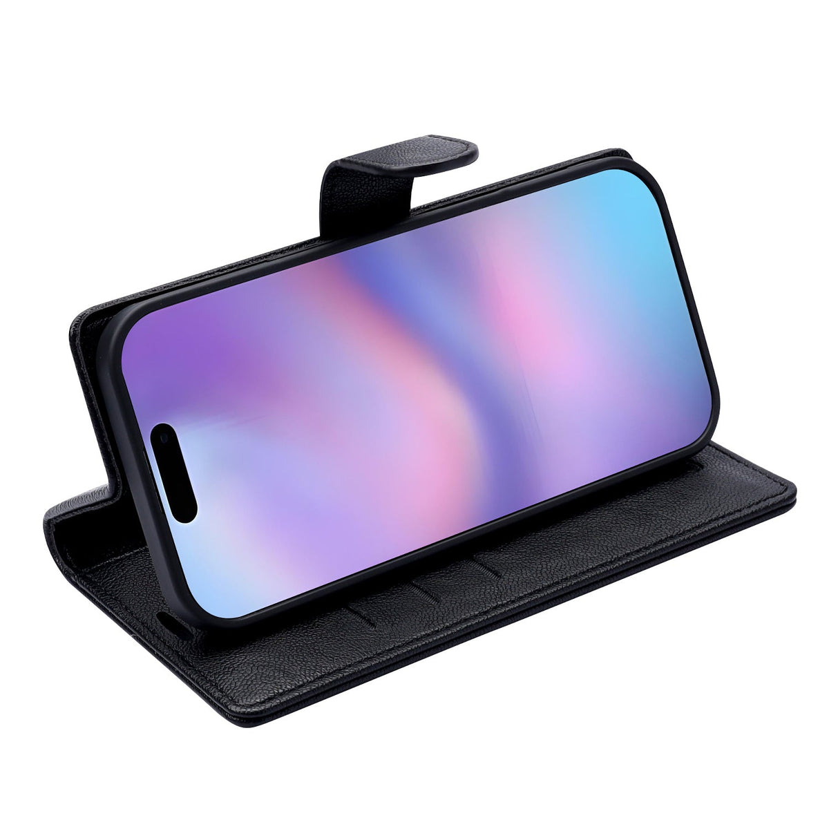 Apple iPhone Air Hoesje - Onyx Black Kunstleer - 2 in 1 MagSafe Bookcase