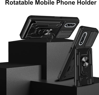 OnePlus Nord 5 Hoesje - Zwart - Armor Kickstand Back Cover