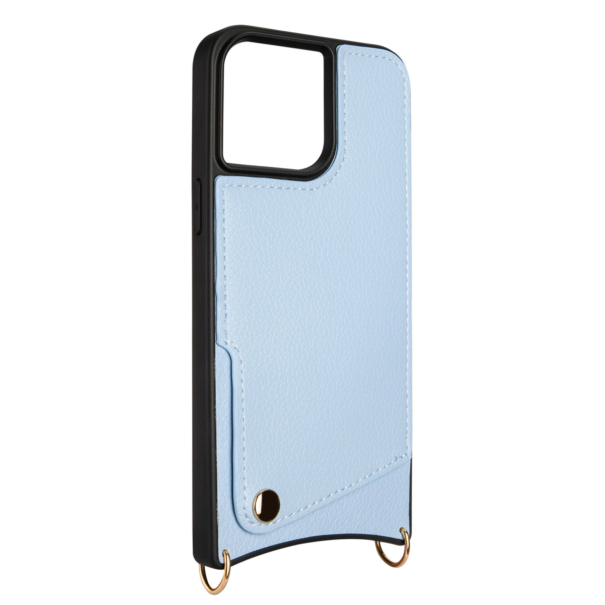 Apple iPhone 15 Pro Max Case - Blue - Back Cover with Wrist Band and Phone Band