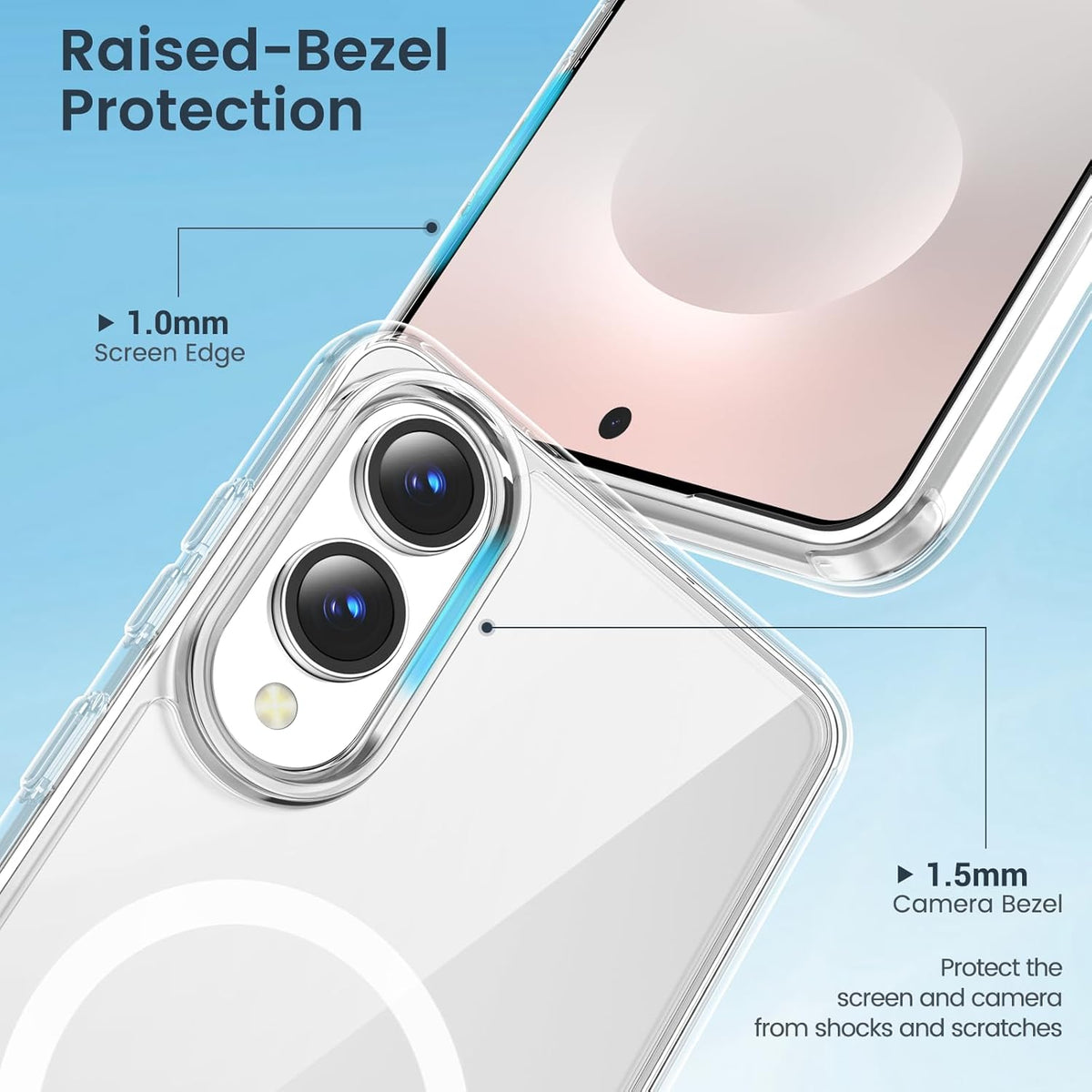 Samsung Galaxy S25 Edge Hoesje - Transparant - Anti-Shock MagSafe Back Cover