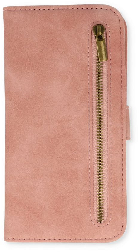 Apple iPhone 14 Plus Hoesje - Pale Pink - Luxe Bookcase met Rits