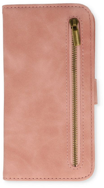 Apple iPhone 14 Pro Hoesje - Pale Pink - Luxe Bookcase met Rits