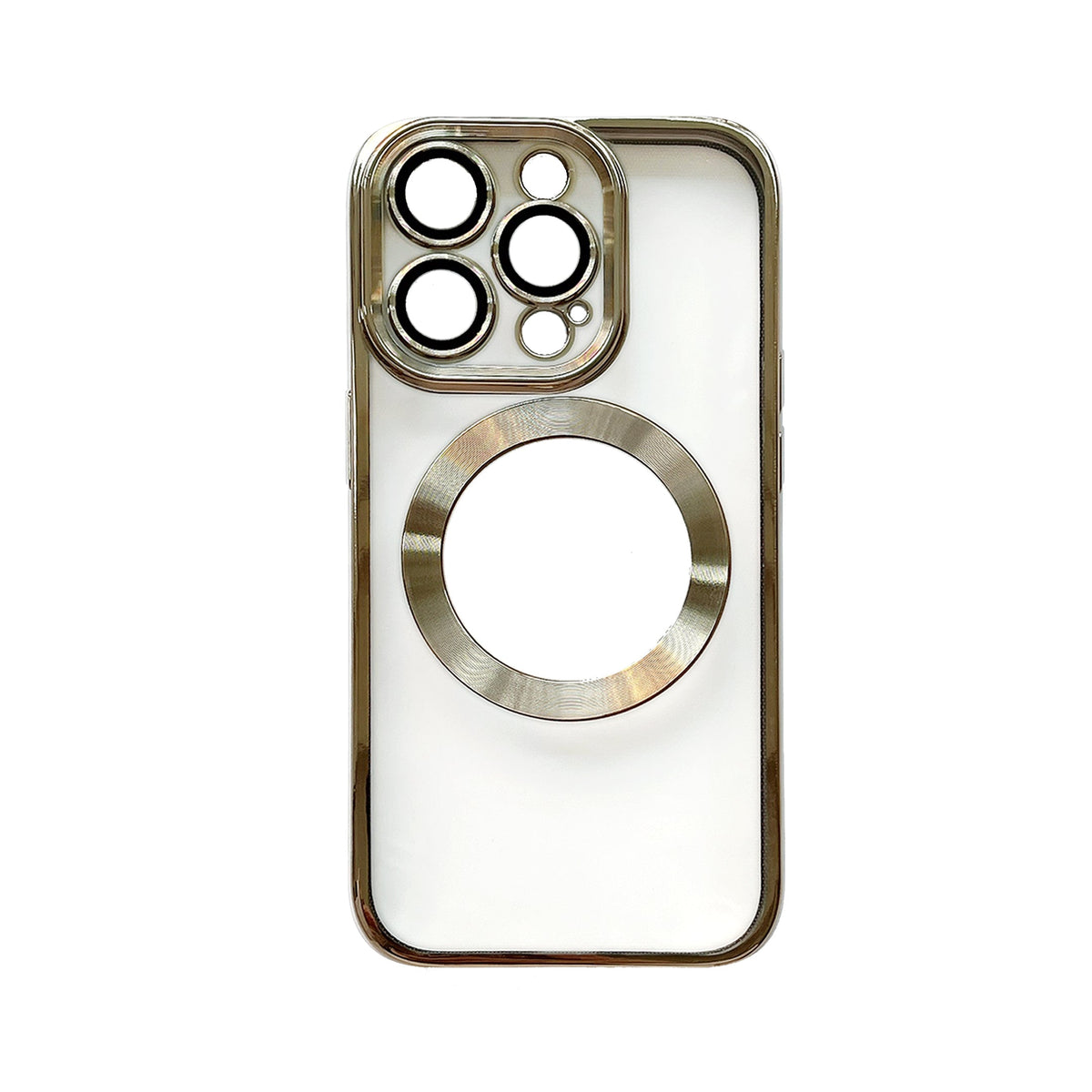 Apple iPhone 15 Pro Hoesje - Goud - Siliconen MagSafe Back Cover