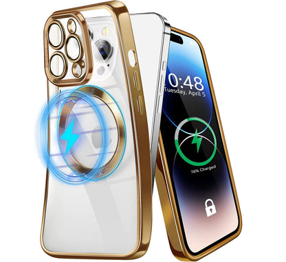 Apple iPhone 15 Pro Hoesje - Goud - Siliconen MagSafe Back Cover