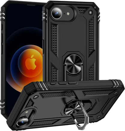Apple iPhone 16e Case - Black - Armor Kickstand Back Cover