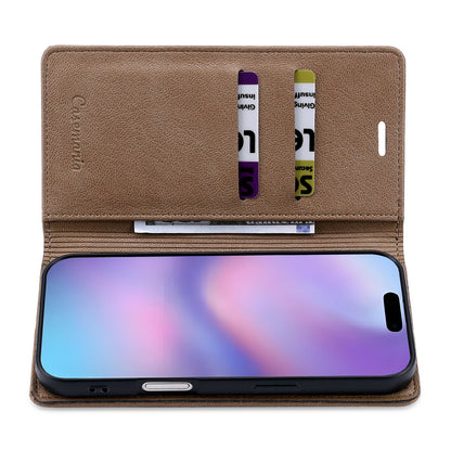 Apple iPhone 16 Hoesje - Mocha Brown - Dunne Leather-look Back Cover