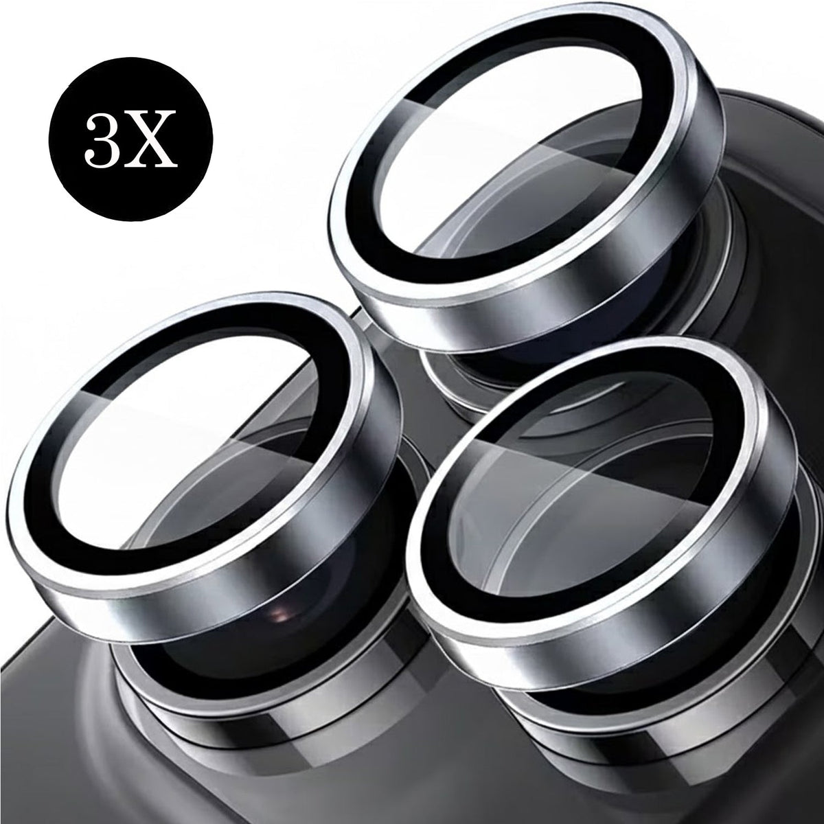 Apple iPhone 17 Pro Lens Protector - Silver - 3 Pieces