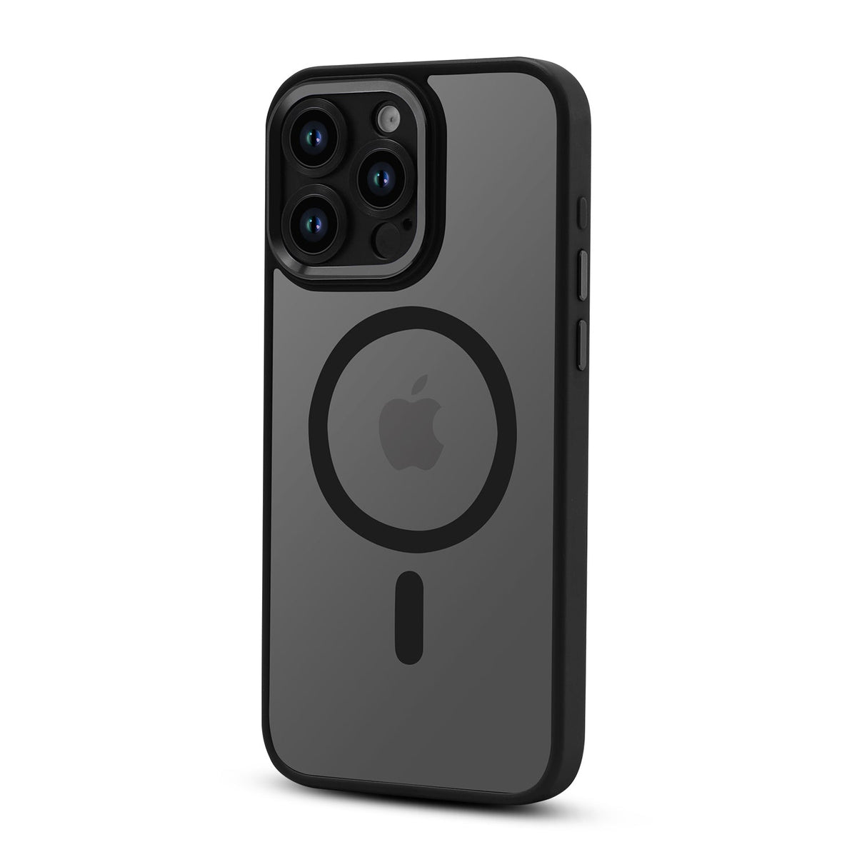 Apple iPhone 15 Pro Max Hoesje - Zwart - MagSafe Color Frame Back Cover met Camerabescherming