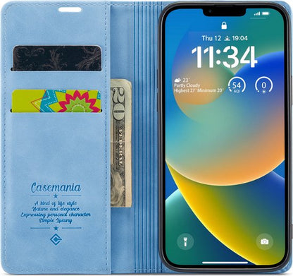 Apple iPhone 14 Case - Sky Blue - Slim Wallet Case