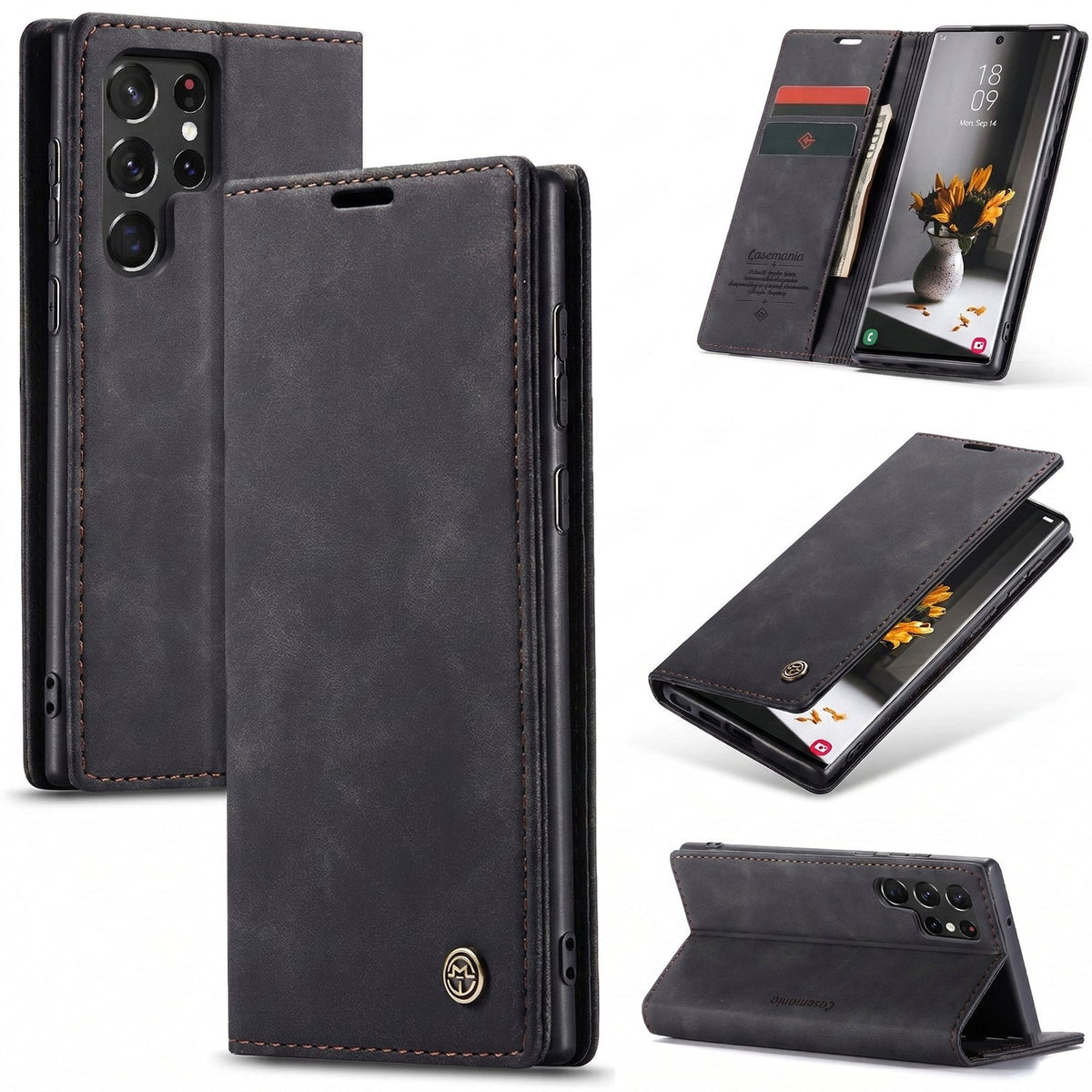 Samsung Galaxy S26 Ultra Hoesje - Charcoal Gray - Dunne Bookcase