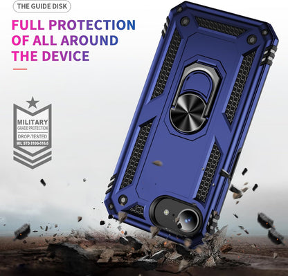 iPhone 16e Hoesje - Blauw - Armor Kickstand Back Cover
