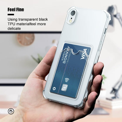 Apple iPhone XR Case - Clear - Back Cover with Card Holder