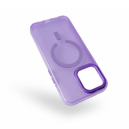 Apple iPhone 15 Pro Max Hoesje - Paars - Matte Hybrid Siliconen MagSafe Back Cover
