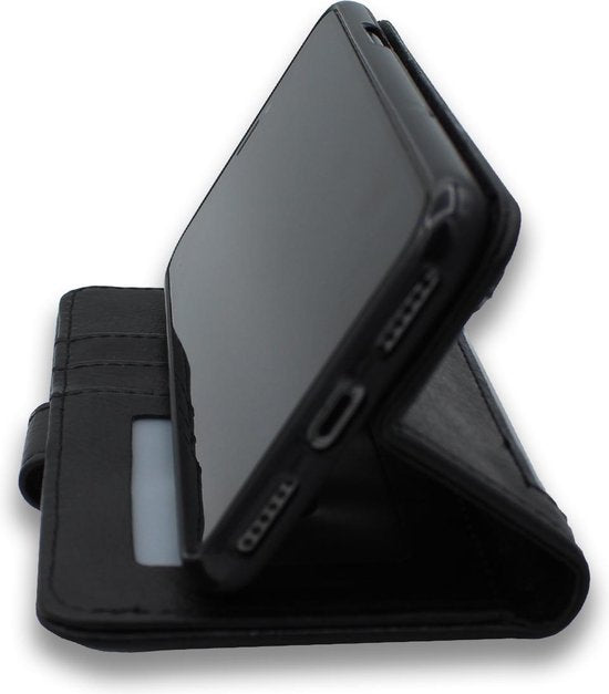 Apple iPhone X/10 Hoesje - Zwart - Luxe Bookcase met Rits