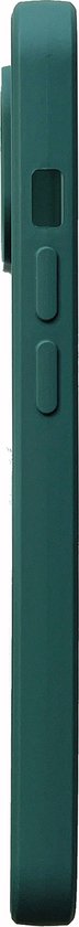 Apple iPhone 14 Plus Hoesje - Donker Groen - Microfiber Siliconen Back Cover