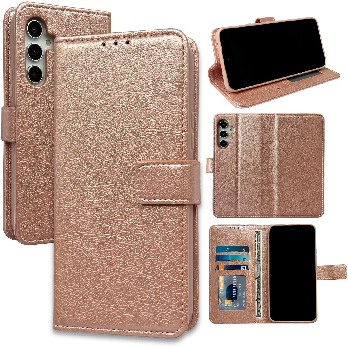 Samsung Galaxy A34 5G Hoesje - Rosegoud - Bookcase