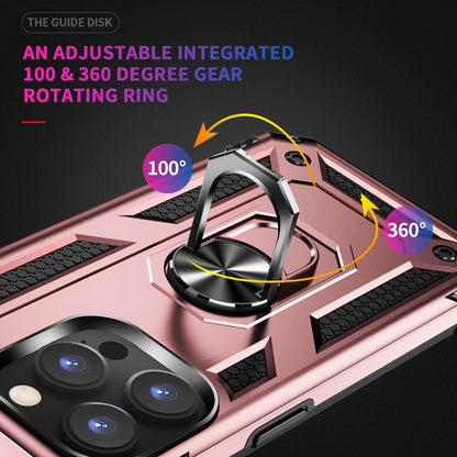 Apple iPhone 15 Pro Hoesje - Rosegoud - Armor Kickstand Back Cover