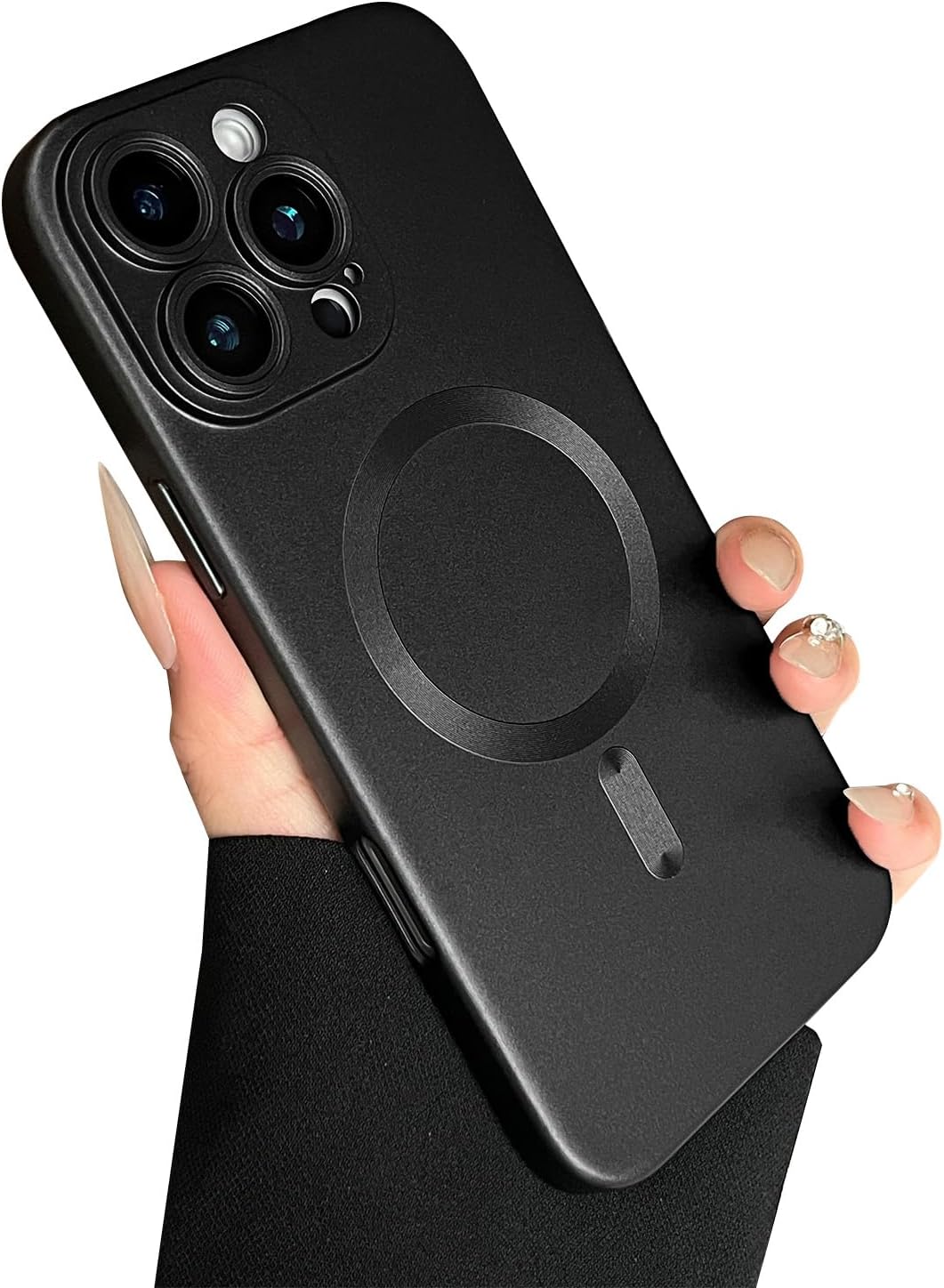 Apple iPhone 16 Pro Case - Black - Matte Silicone MagSafe Back Cover