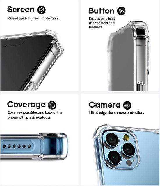 Apple iPhone 13 Pro Hoesje - Transparant - Anti-Shock MagSafe Back Cover