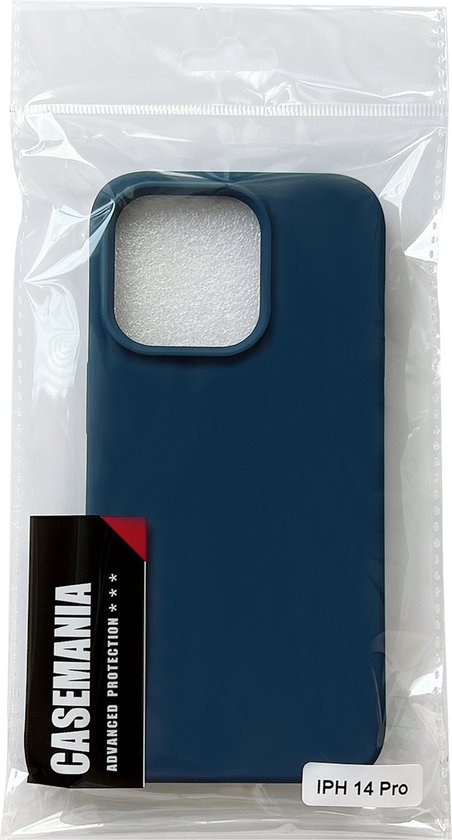 Apple iPhone 14 Pro Hoesje - Donker Blauw - Matte Siliconen Back Cover