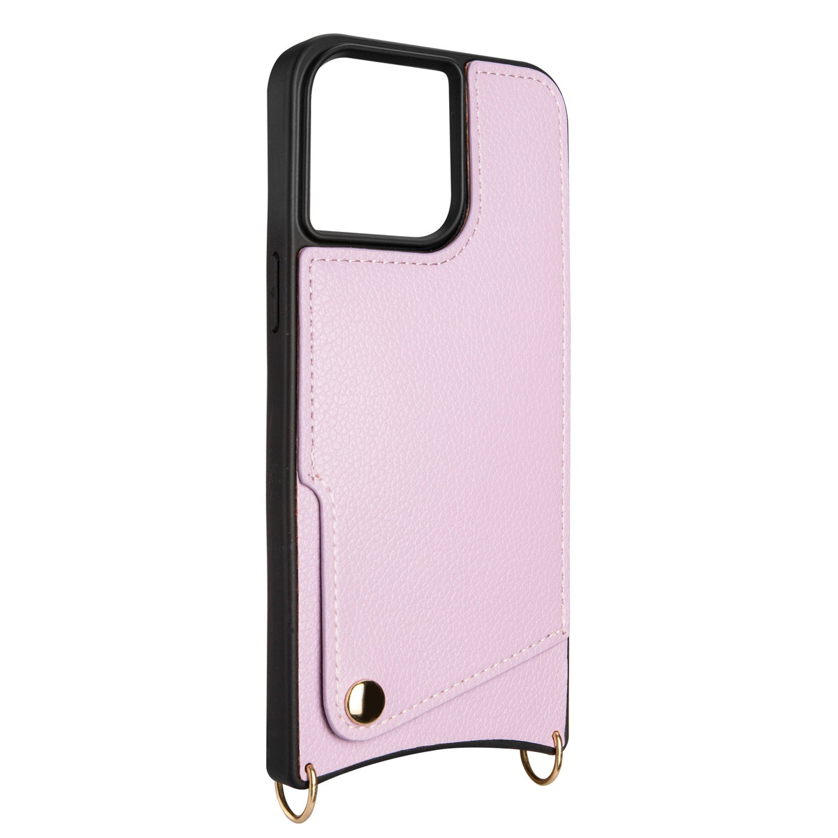 Apple iPhone 15 Pro Max Hoesje - Paars - Back Cover met Pols Bandje en Telefoonkoord