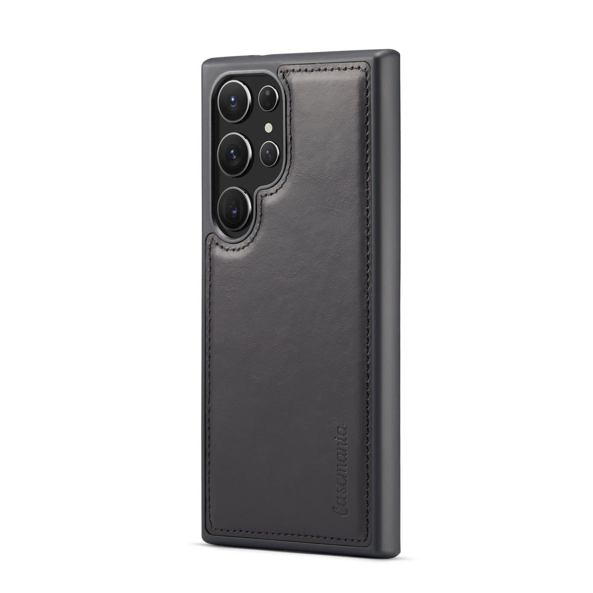 Samsung Galaxy S24 Ultra Case - Charcoal Gray - Genuine Leather 2-in-1 Wallet Case