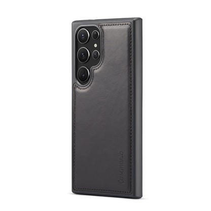 Samsung Galaxy S24 Ultra Case - Charcoal Gray - Genuine Leather 2-in-1 Wallet Case