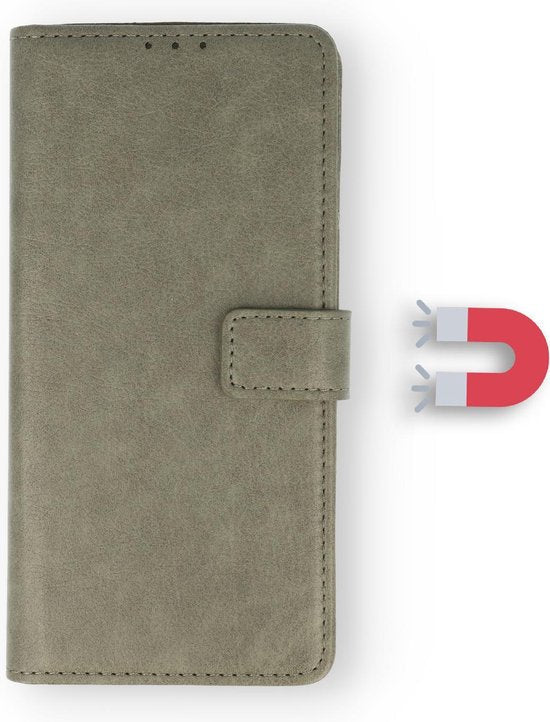 Apple iPhone 13 Pro Hoesje - Grijs - MagSafe Bookcase