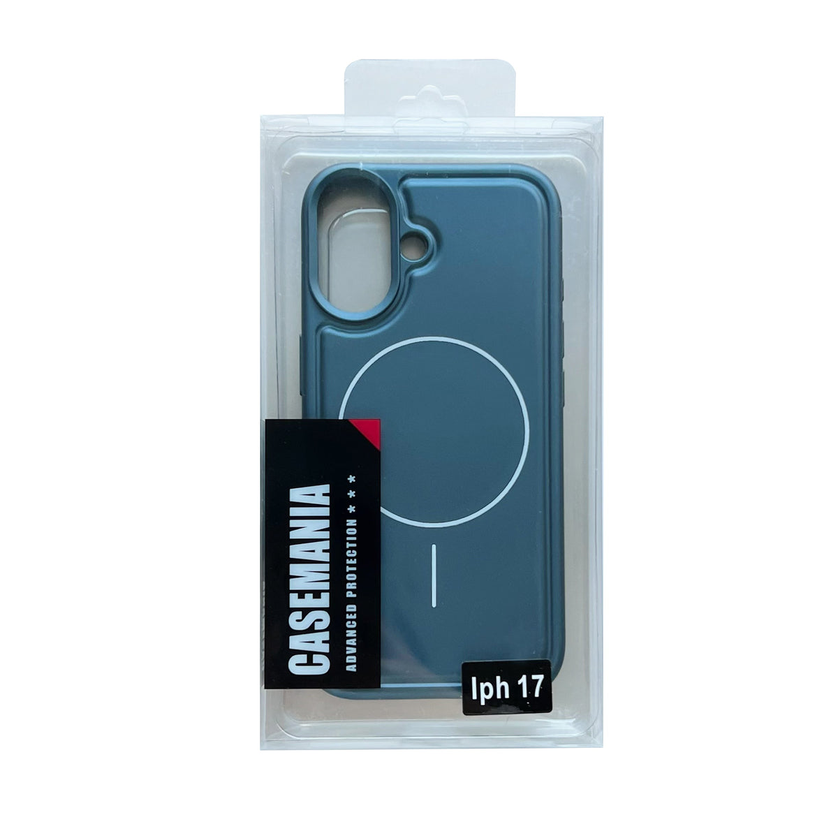 iPhone 17 Hoesje - Metallic Blauw - Matte Siliconen MagSafe Back Cover