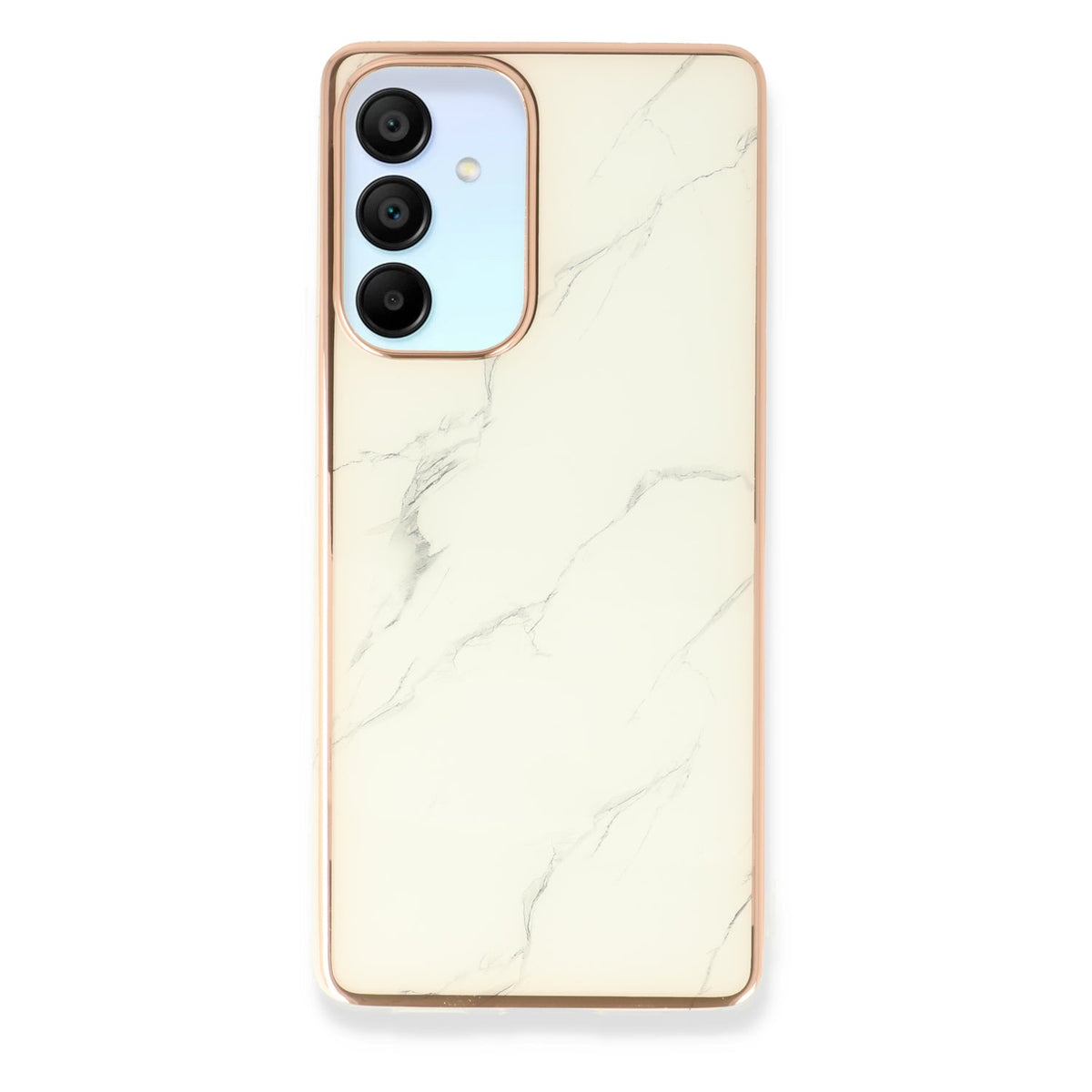 Samsung Galaxy A35 5G Hoesje - Wit - Siliconen Marmer Back Cover