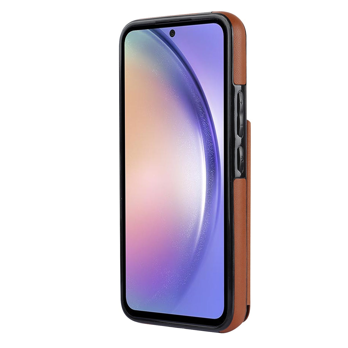 Samsung Galaxy A54 Hoesje - Bruin - Luxe Back Cover met Telefoonkoord en Rits