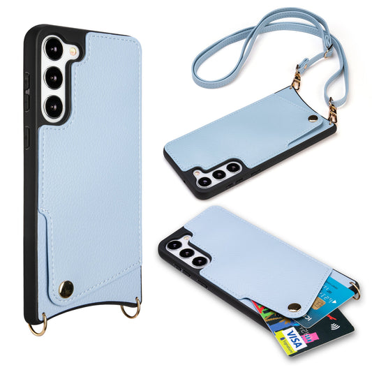 Samsung Galaxy S23 Plus Case - Blue - Back Cover with Wrist Band