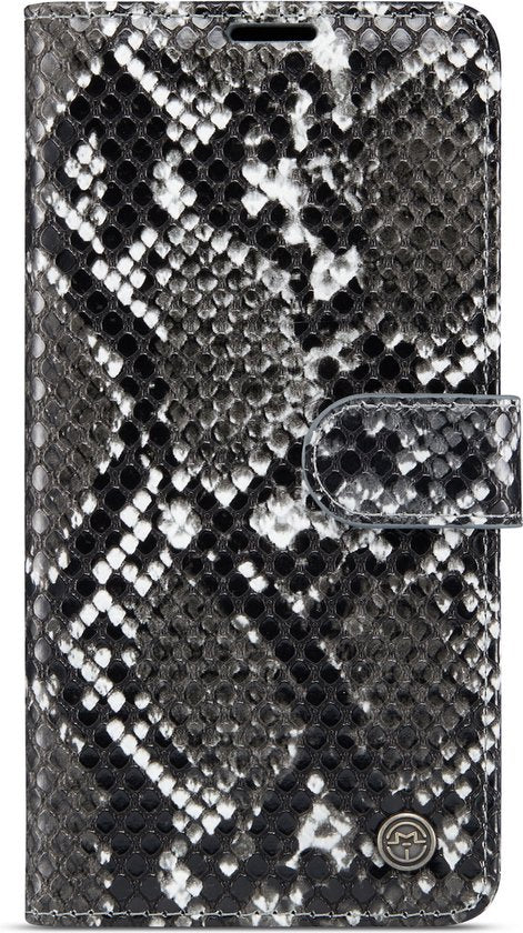 Apple iPhone 12 Hoesje - Zwart - Slangen Bookcase