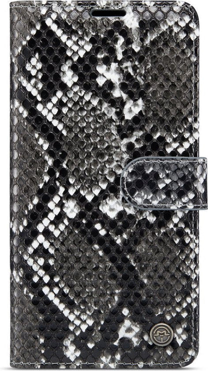 Apple iPhone 12 Hoesje - Zwart - Slangen Bookcase