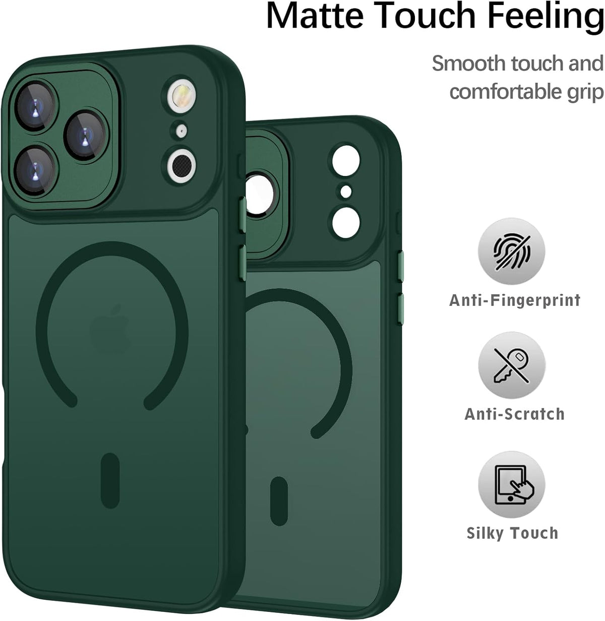 iPhone 17 Pro Max Case - Green - Matte Armor MagSafe Back Cover