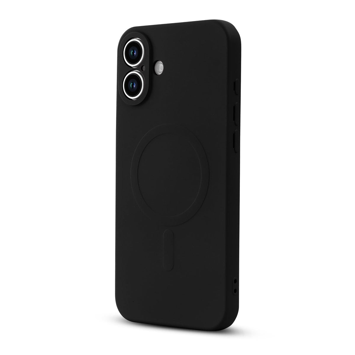 Apple iPhone 16 Plus Case - Black - Liquid Silicone MagSafe Back Cover with Magnetic Ring