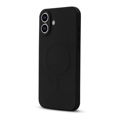 Apple iPhone 16 Plus Case - Black - Liquid Silicone MagSafe Back Cover with Magnetic Ring