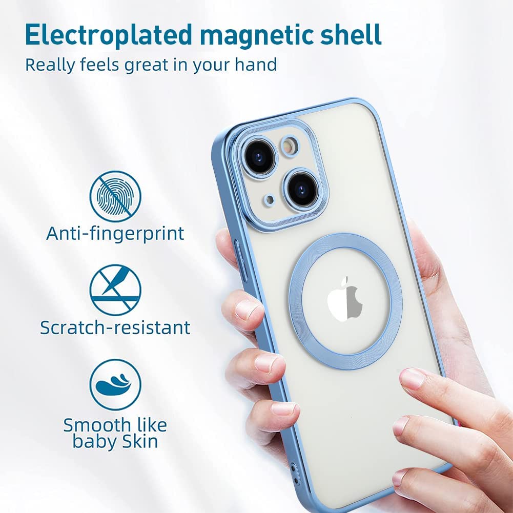 iPhone 15 Hoesje - Blauw - Siliconen MagSafe Back Cover