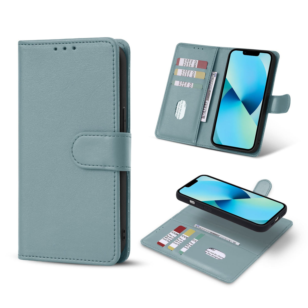 Apple iPhone SE (2022) Case - Blue - 2-in-1 Wallet Case