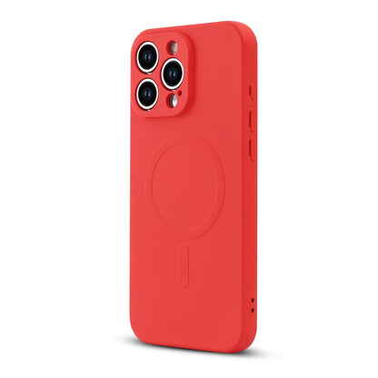 Apple iPhone 16 Pro Hoesje - Rood - Liquid Siliconen MagSafe Back Cover