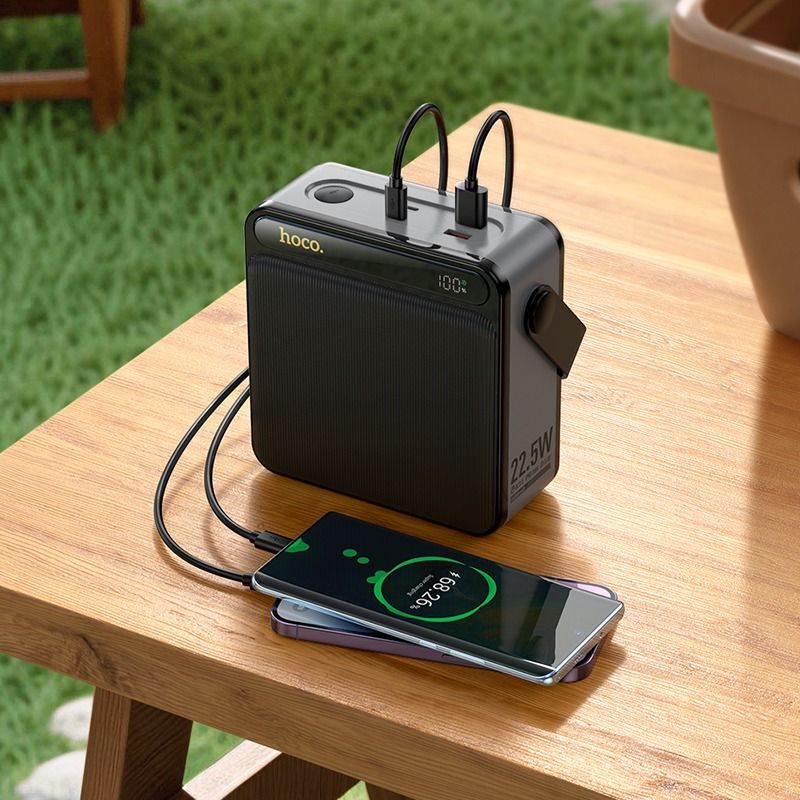 Hoco Powerbank 80.000mAh met Handvat - Zwart