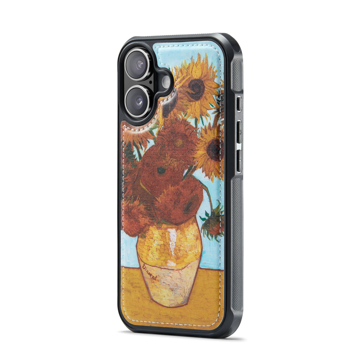 Apple iPhone 17 Hoesje - Zonnebloemen - Kunstleer MagSafe Back Cover