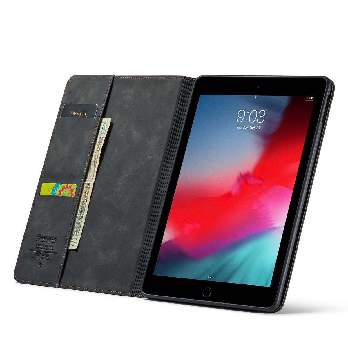 Apple iPad Mini 6 8.3 (2021) Tablet Case - Charcoal Gray - Rotating Folio Case