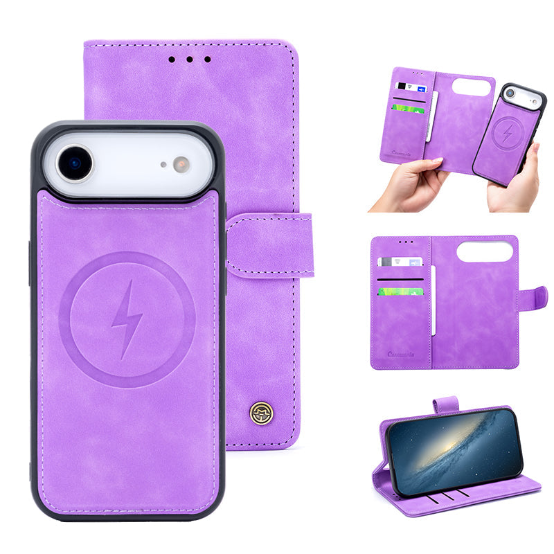 Apple iPhone Air Hoesje - Bright Lila - 2 in 1 MagSafe Bookcase