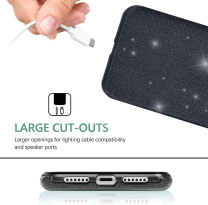 Samsung Galaxy A25 Hoesje - Zwart - Glitter Back Cover