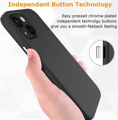 Apple iPhone 13 Hoesje - Zwart - Anti Slip Back Cover
