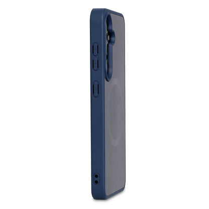 Samsung Galaxy S25 Hoesje - Blauw - Carbon MagSafe Back Cover