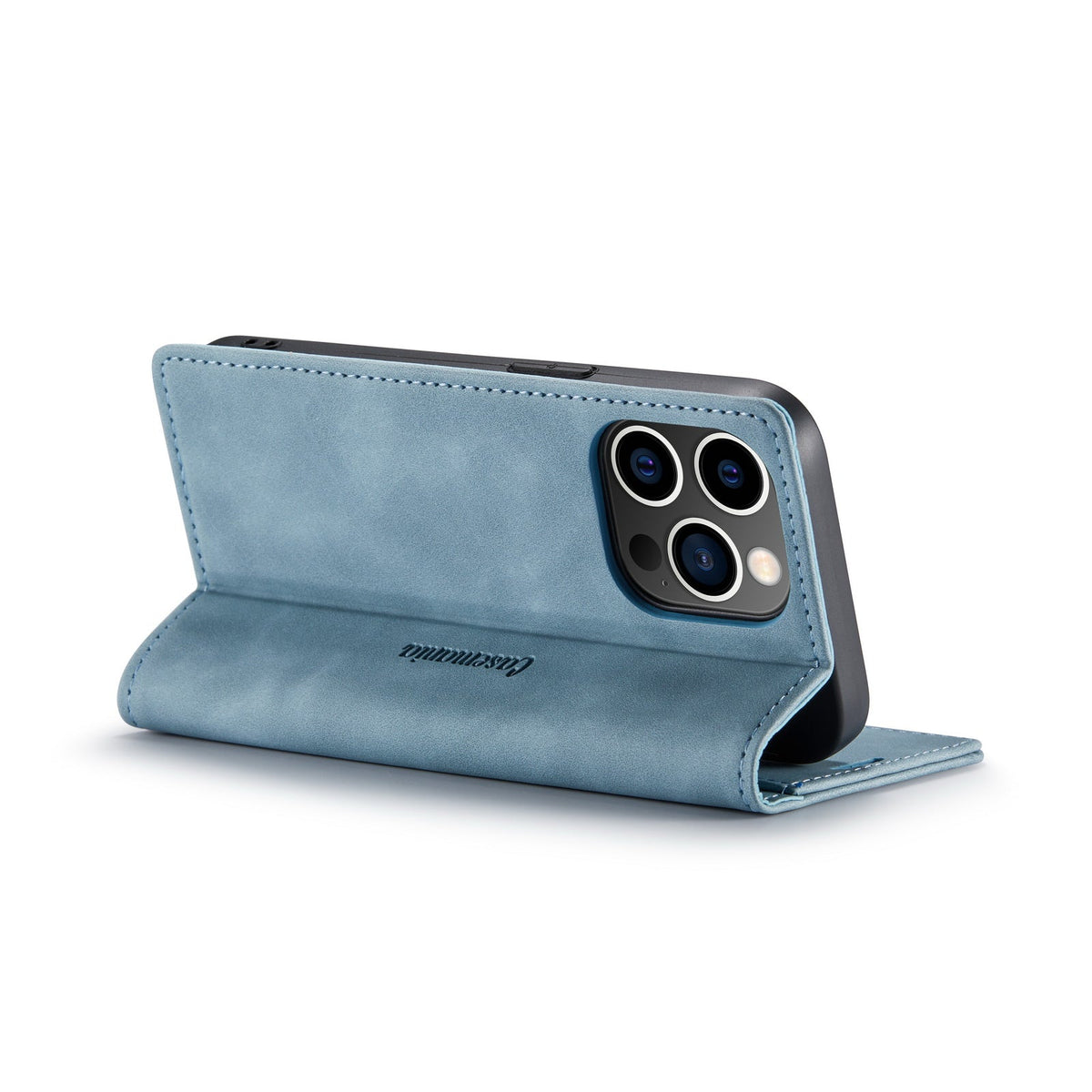 Apple iPhone 15 Pro Max Hoesje - Aqua Blue - Dunne Bookcase